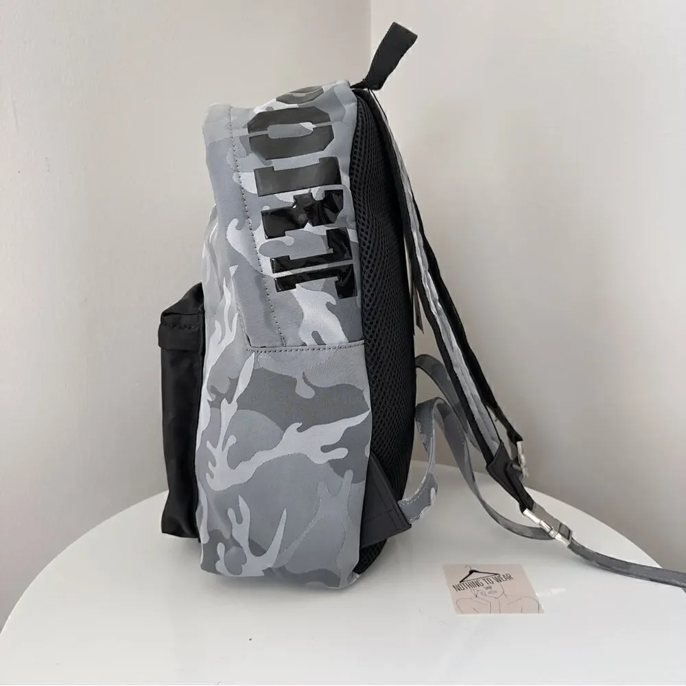 PHILIPP PLEIN SPORT Backpack Camo Grey Logo Camouflage Designer